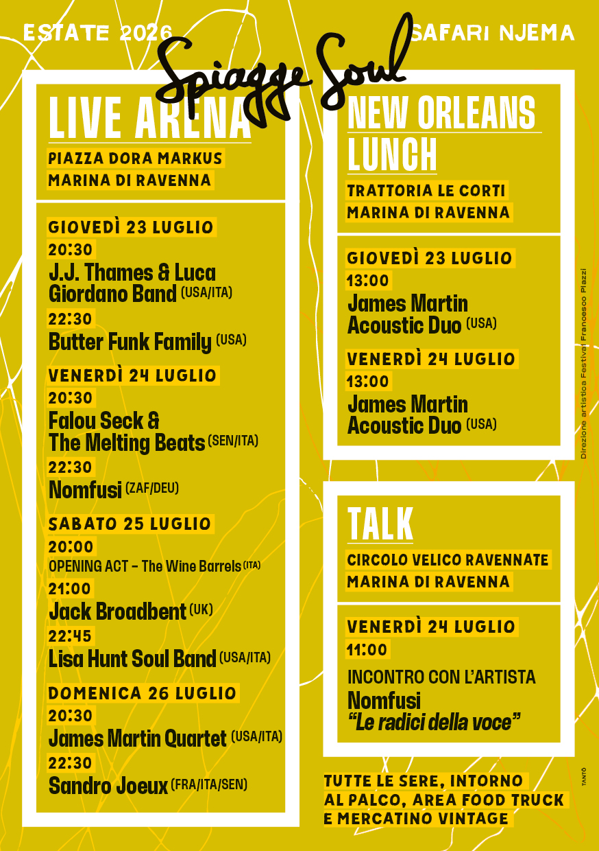Spiagge Soul 2026 – il programma